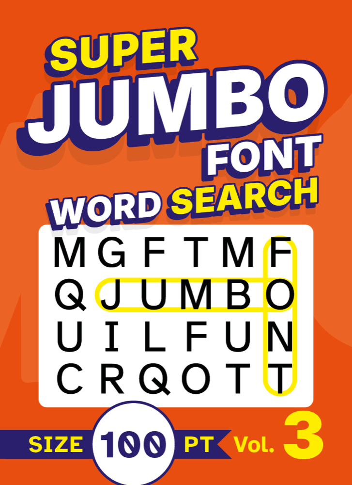 Super Jumbo Font Word Search Volume 3 cover