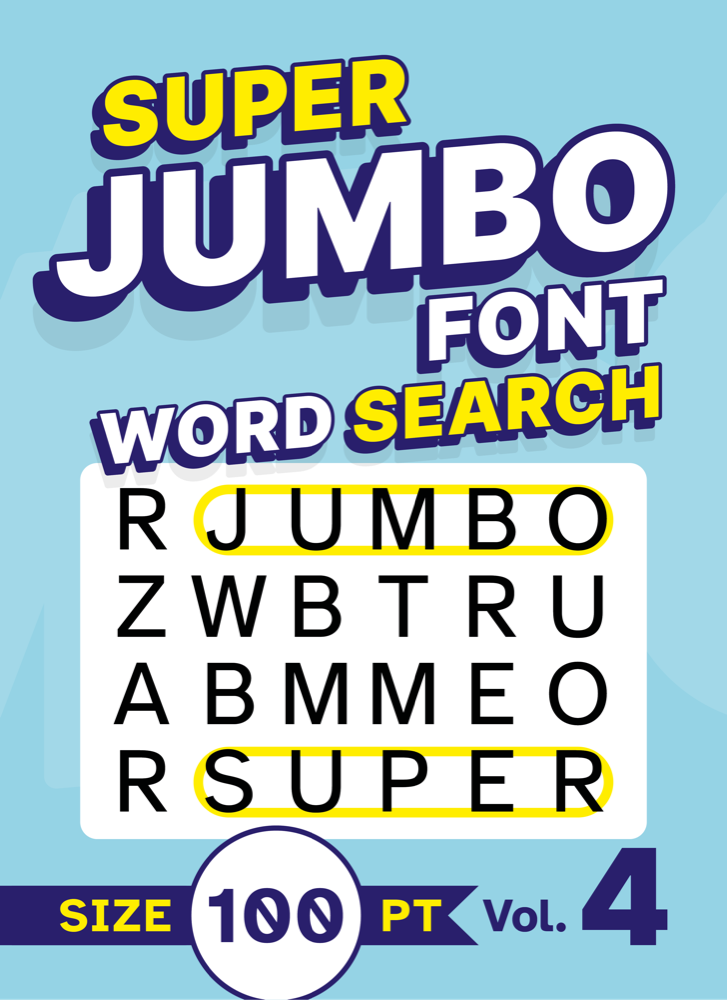Super Jumbo Font Word Search Volume 4 cover