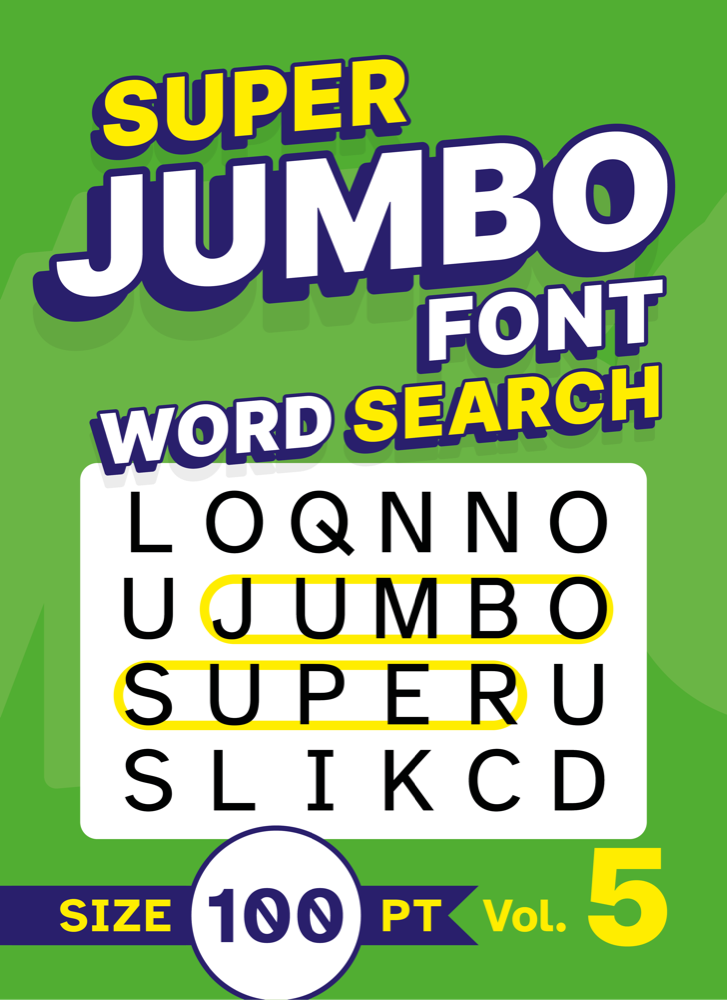 Super Jumbo Font Word Search Volume 5 cover
