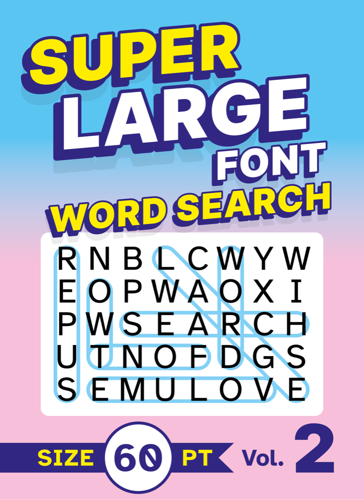 Super Large Font Word Search Volume 2 cover