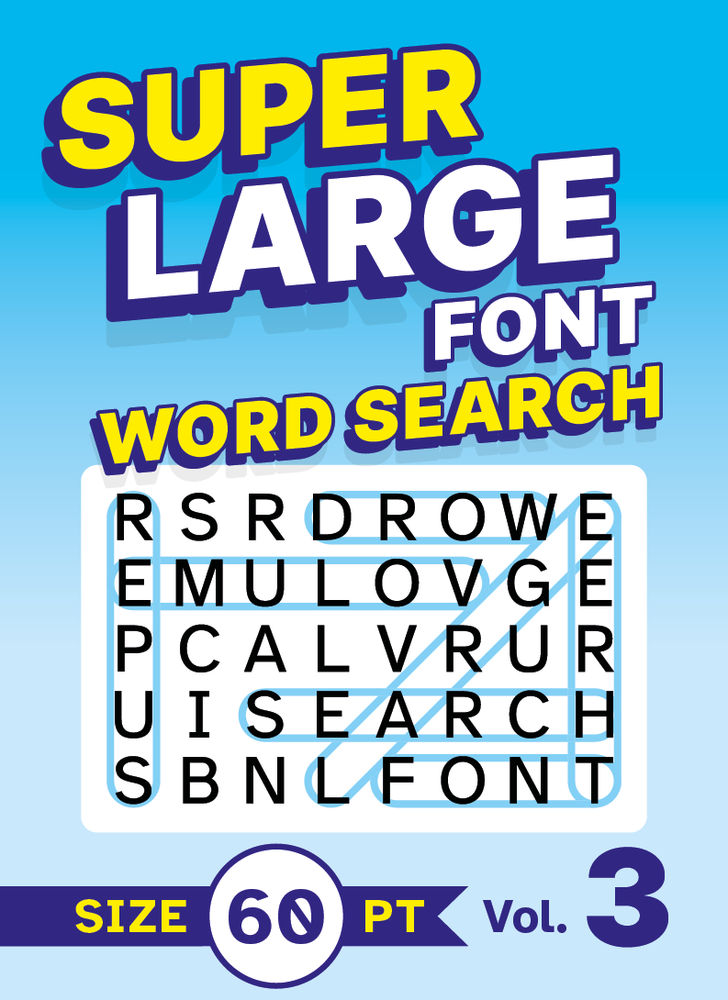 Super Large Font Word Search Volume 3 cover