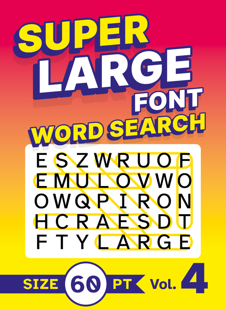 Super Large Font Word Search Volume 4 cover