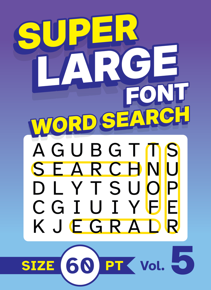 Super Large Font Word Search Volume 5 cover