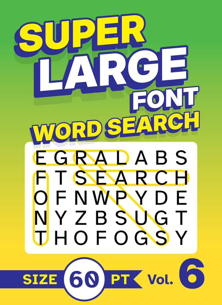 Super Large Font Word Search Volume 6 cover