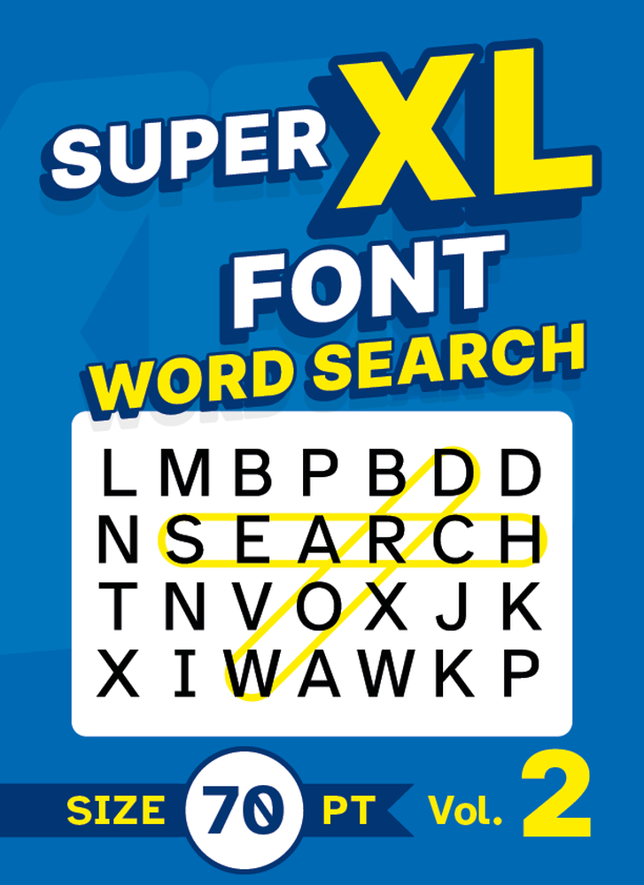 Super XL Font Word Search Volume 2 cover