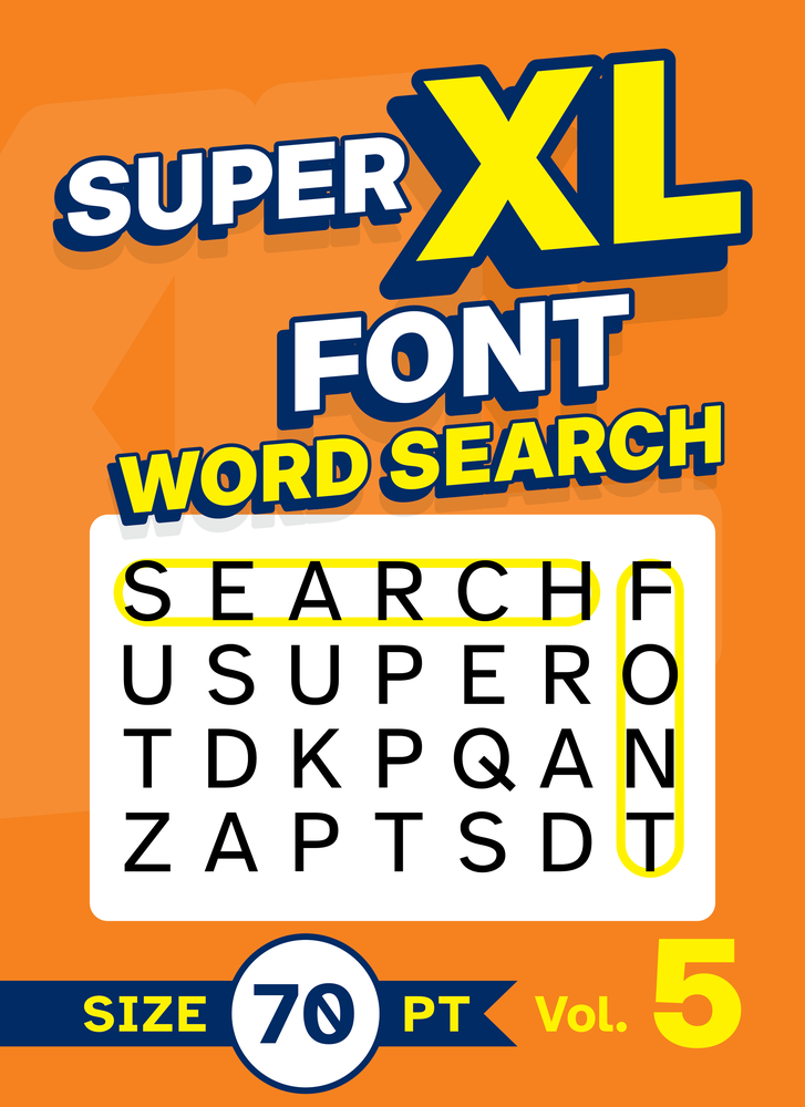 Super XL Font Word Search Volume 5 cover