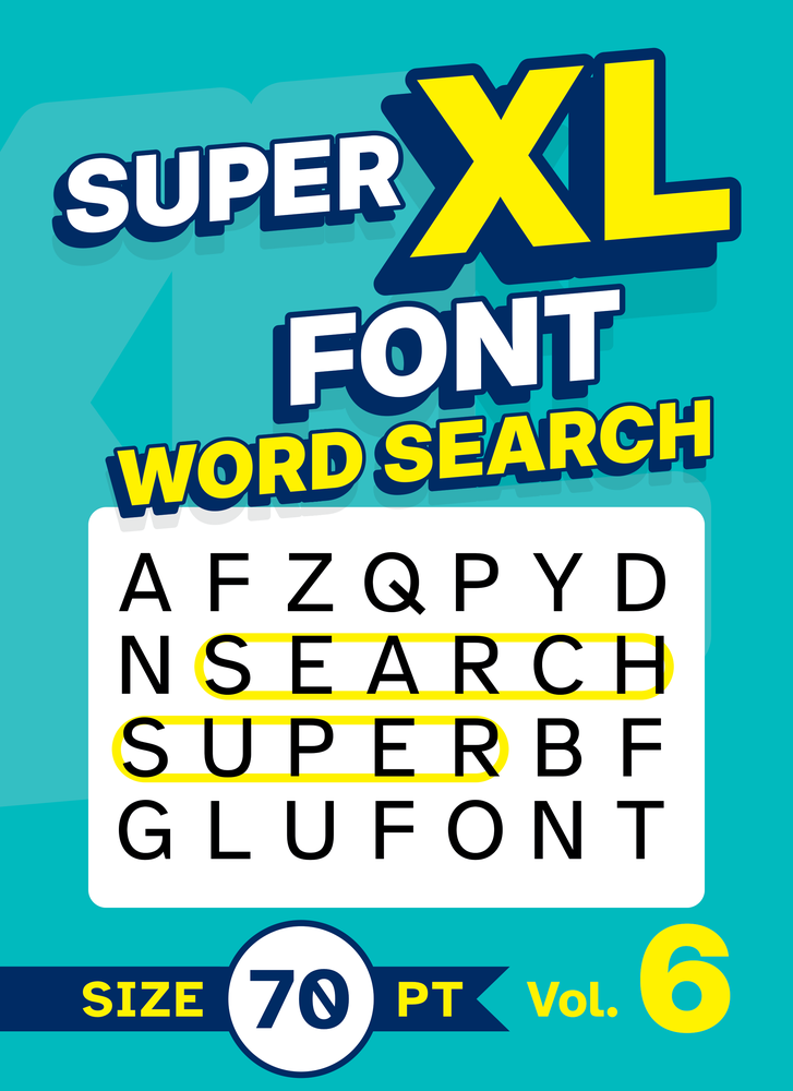 Super XL Font Word Search Volume 6 cover