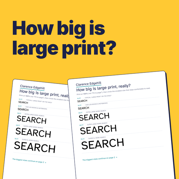 Large-print size guide, printable on A4 and US Letter